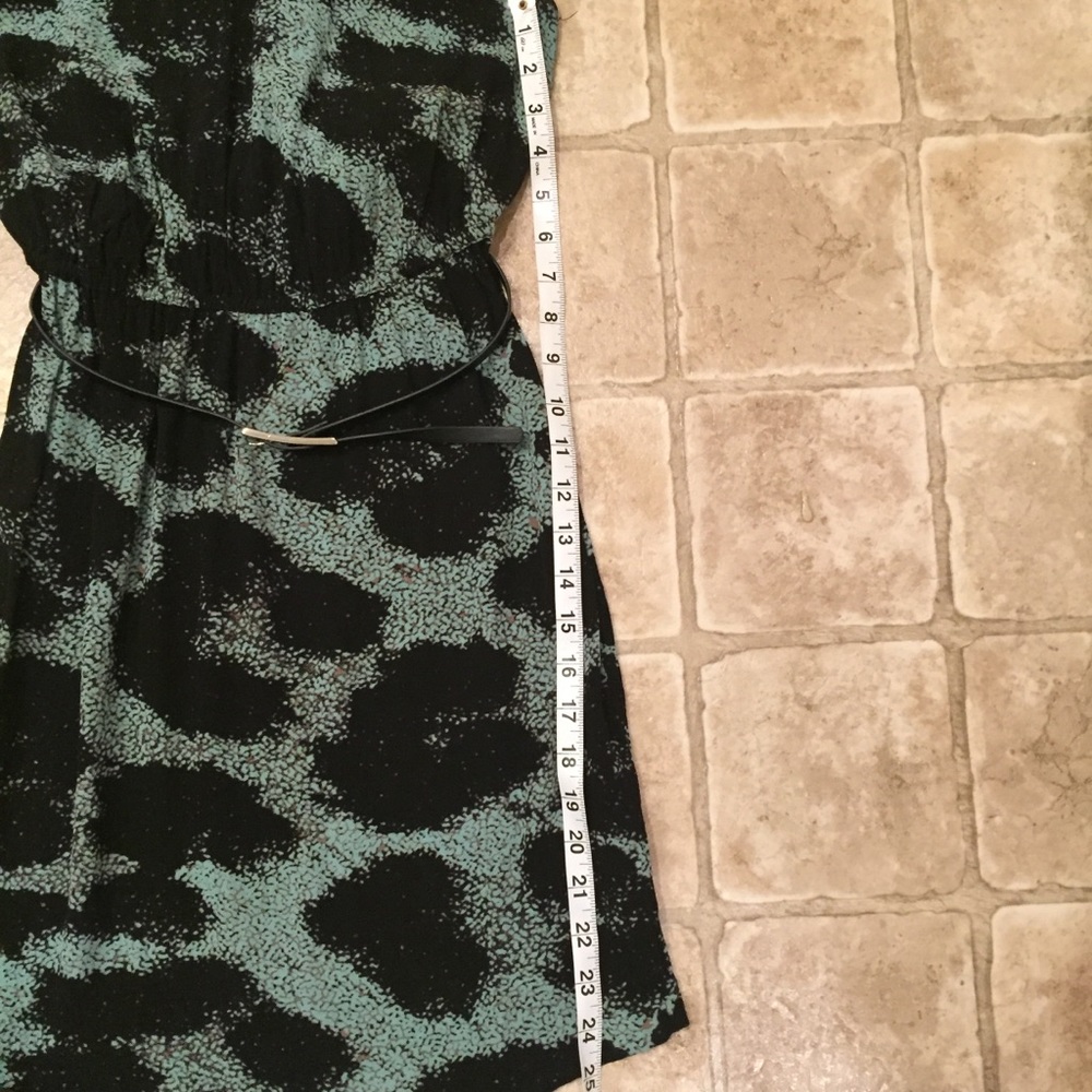 Kensie black and Teal dress with belt - Picture 6 of 7